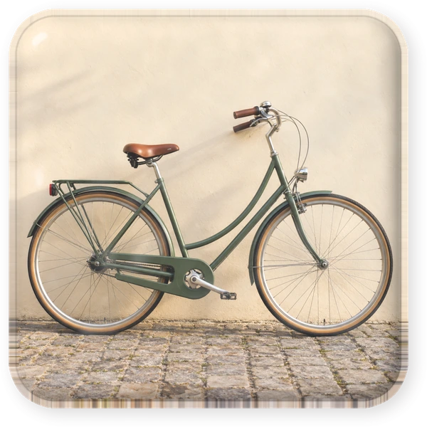 A bicycle photo as a puffy vinyl sticker