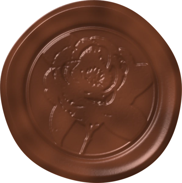 Camellia wax seal in copper