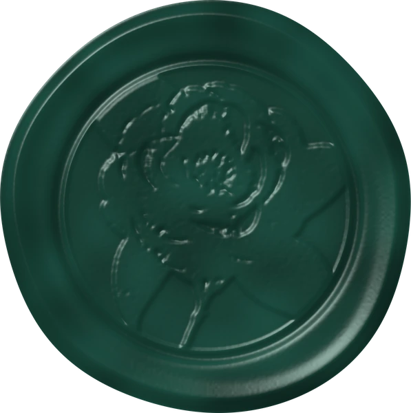 Camellia wax seal in jade