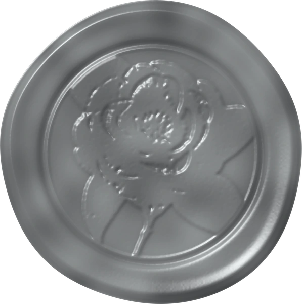 Camellia wax seal in silver